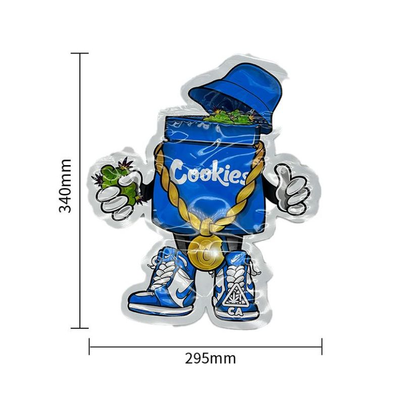 Cookies 1lb Big Die Cut Mylar Bags Wholesale